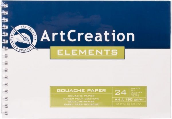 Набор гуашевых красок 12 цветов, склейка А4, кисточки- 2 шт. 12 мл 9011613M ArtCreation Royal Talens