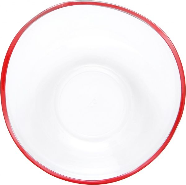 Салатник 12 см 250 мл с красным кантом Glasmark