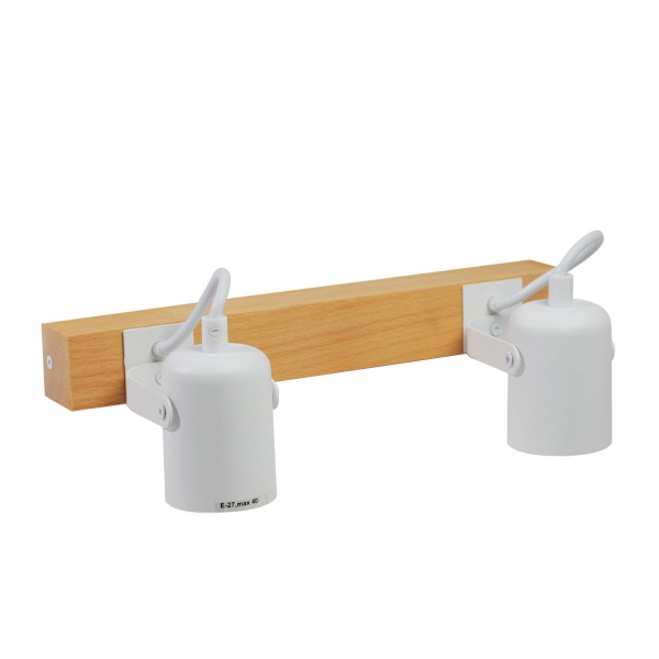 Спот Светкомплект WD 3014 2x40 Вт E27 дерево светлое/белый 