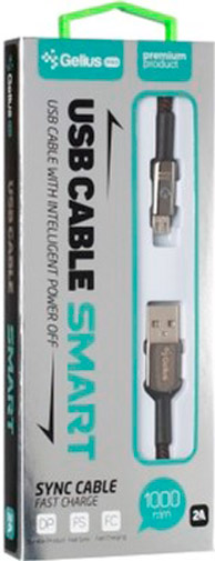 Кабель Gelius Pro Smart GP-U08c MicroUSB 2A (2099900786877) 1 м черный 
