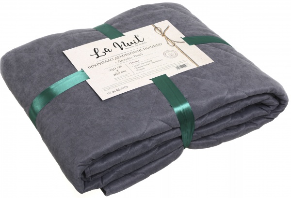 Покрывало Diamond 240x260 см La Nuit серый 