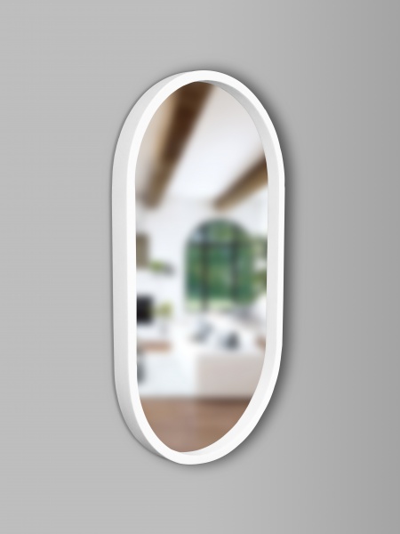 Дзеркало настінне Luxury Wood Freedom Slim ясен сніжно-білий 500x800 мм 