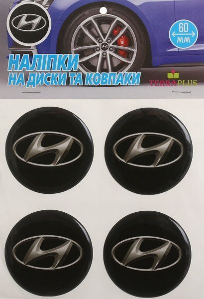 Наклейка TERRAPLUS на колпаки и диски Hyundai 60 мм