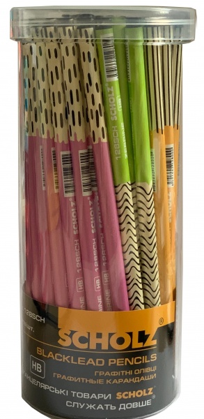 Олівець графітний ZEBRINE НВ асорті 128SCH SCHOLZ