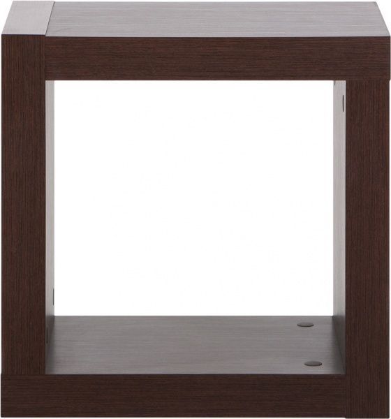 Стеллаж двухсторонний Inteo Кубус МИКС 1x1 (3D HDF) 438x438x290 мм венге 