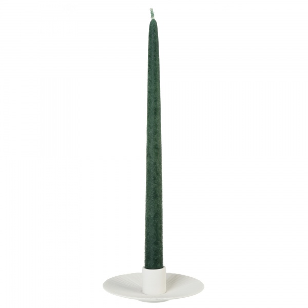 Подсвечник-тарелка керамический белый №1 12.3х12.3х3.5 см