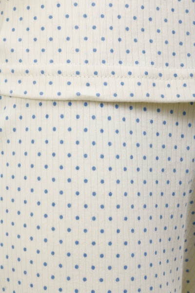 Комплект домашній жіночий Горошок блакитний майка та шорти р. S молочний