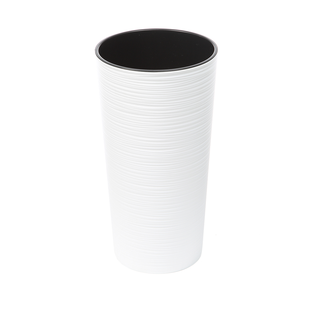 Вазон пластик LILIA DLUTO 25х47 см круглый белый матовый 9,5 л Lamela (9057269)