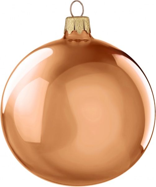 Куля скляна d100 однотонна металік світло-мідний