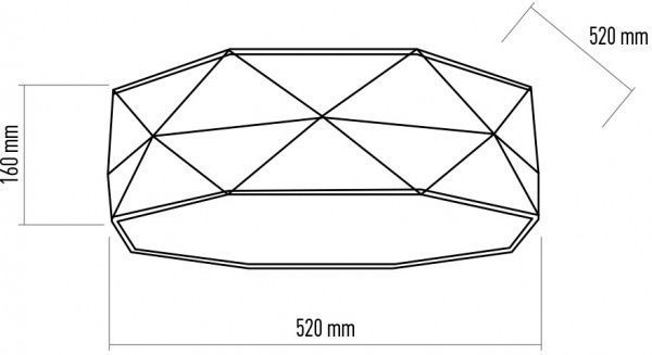 Люстра стельова TK Lighting Kantoor 4C-PL 4x15 Вт E27 чорний 1567 