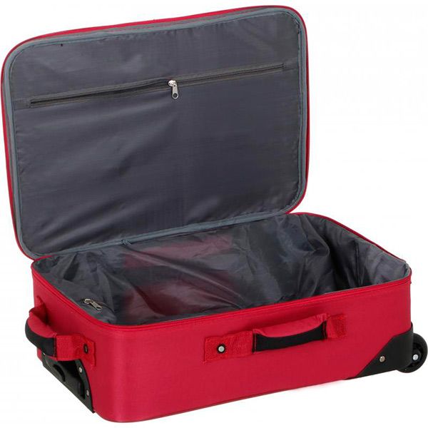 Чемодан Underprice 1020NC красный с черным 61x40x20 см