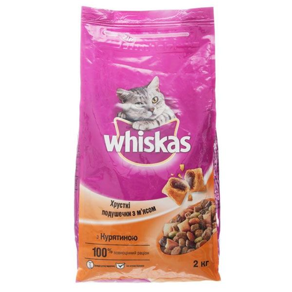Корм Whiskas з куркою 2 кг