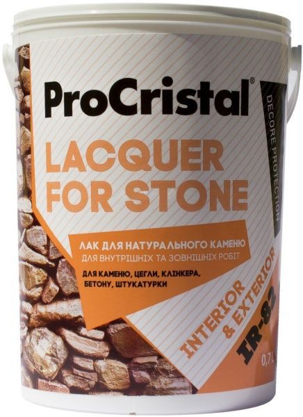 Лак акриловий для натурального каменю ІР-81 ProCristal глянець 2,5 л прозорий