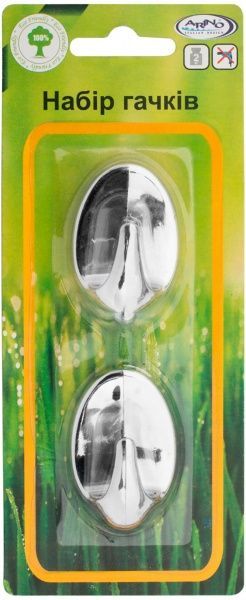 Крючок мебельный  Arino Arino СК4 2 шт хром