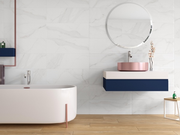 Плитка EcoCeramic ESSENTIAL WHITE 25х70 