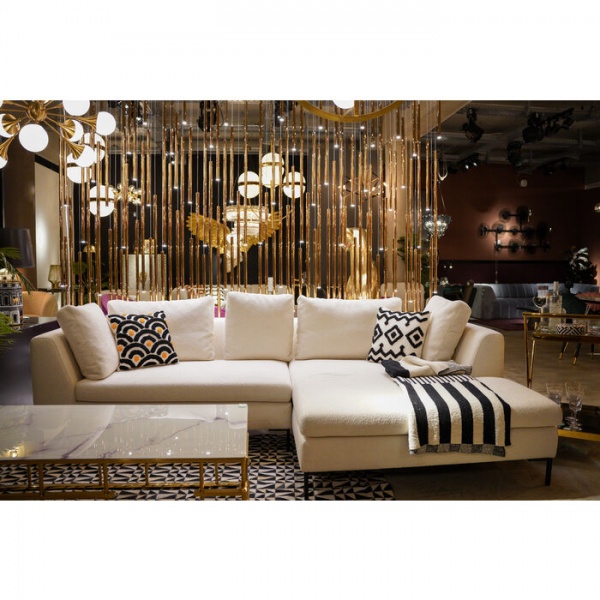 Подушка Бриллианты 45x45 см белый с черным KARE Design 