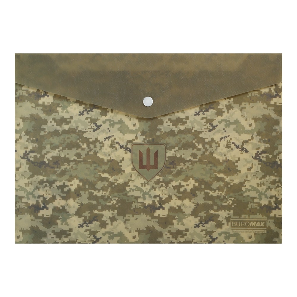 Папка-конверт MILITARY А4 зеленый Buromax BM.3943-04