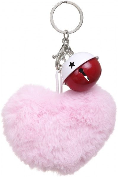 Брелок для рюкзака Сердце розовое