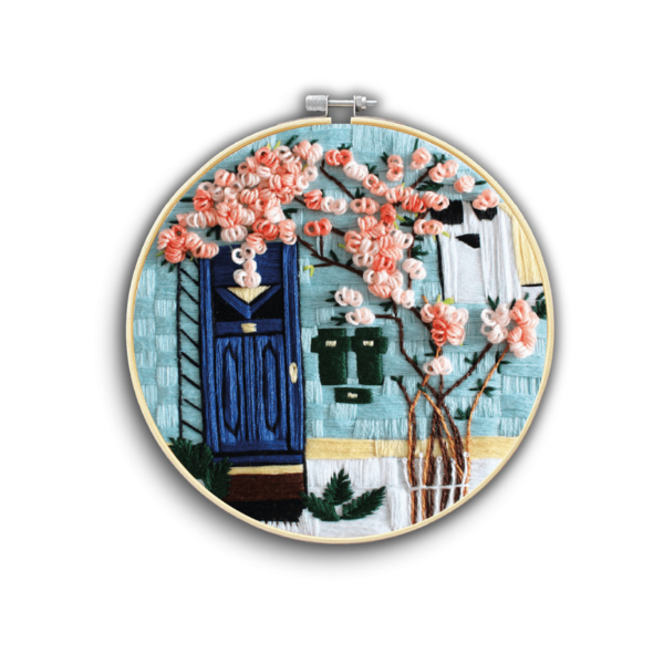Набор для вышивания гладью Весна возле дома