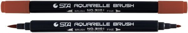 Маркер акварельний STA 3110 I 2-3 мм STA3110I-82 коричнева цегла 
