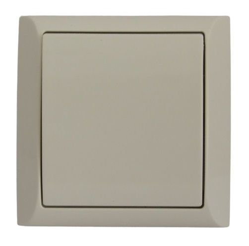 Вимикач одноклавішний UP! (Underprice) без підсвітки 10 А 220В кремовий 2201 CREAM