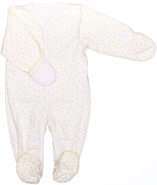 Комбинезон детский Bambinelli желтая звезда р.62 белый с рисунком 