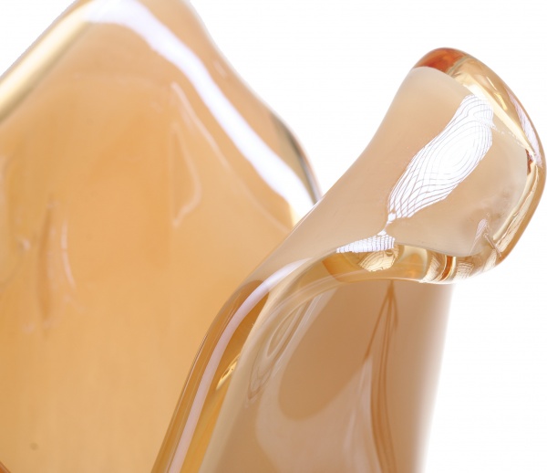 Ваза бежевая TULIPANO HONEY 21X44X21 White cristal