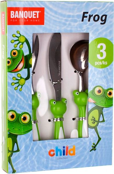 Набор столовых приборов детский Лягушка 3 предмета 41WF1143PCS Banquet