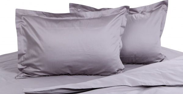 Комплект постільної білизни Solid сімейний сірий La Nuit 