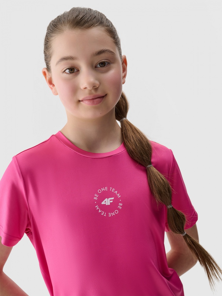 Футболка 4F TSHIRT FNK F1185 4FJWSS25TFTSF1185-55N р.146-152 рожевий