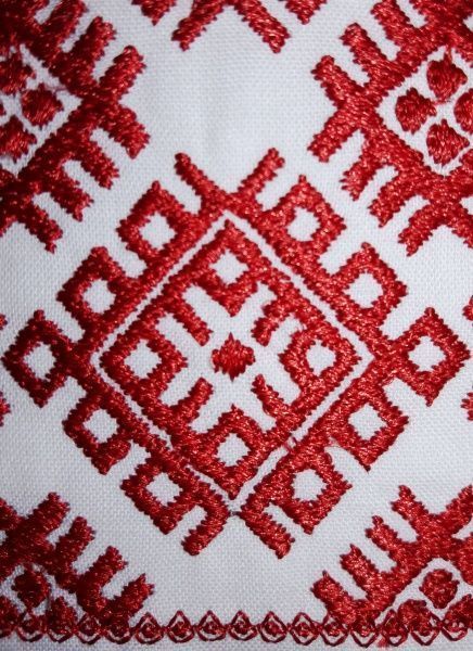 Вишиванка для хлопчиків Едельвіка 147-20/09 з червоною вишивкою р.140 білий 