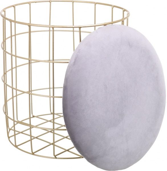 Кошик Royal 35х35х39 см сірий із золотим 