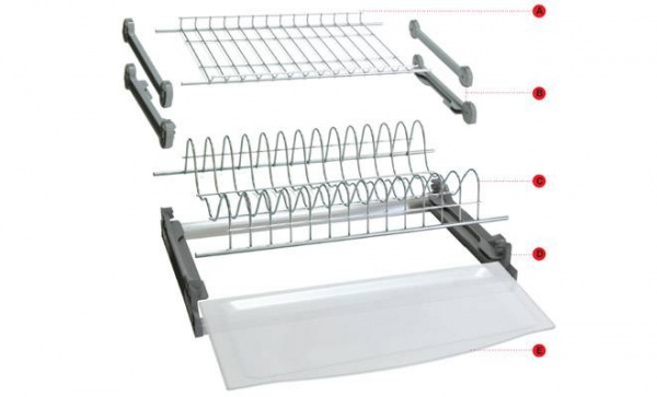 Сушарка для посуду Hafele 600 мм вологостійка біла