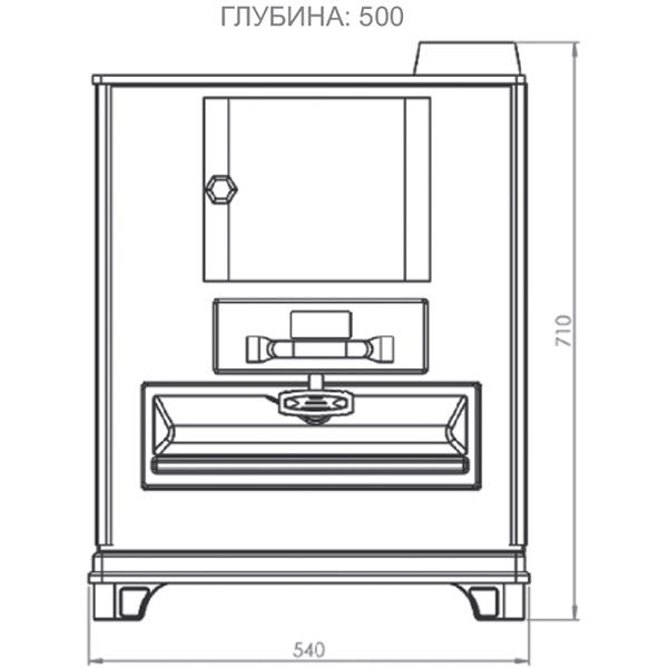 Печь с духовкой Duval EK-503F + Поддон Т-60