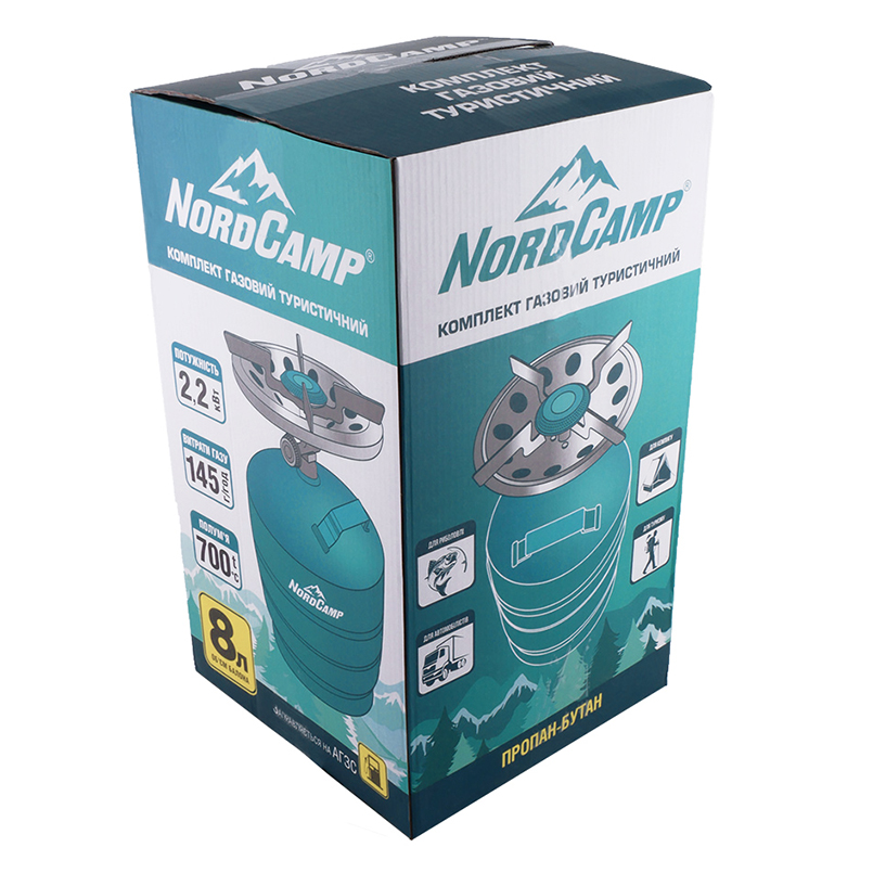 Баллон газовый NordCamp с комфоркой NORDCAMP 8 л