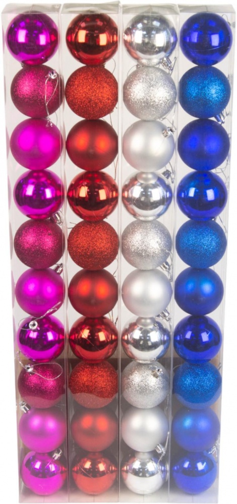 Набор елочных шаров 25IPC-63 цвет в ассортименте d 60 мм 10 шт./уп.
