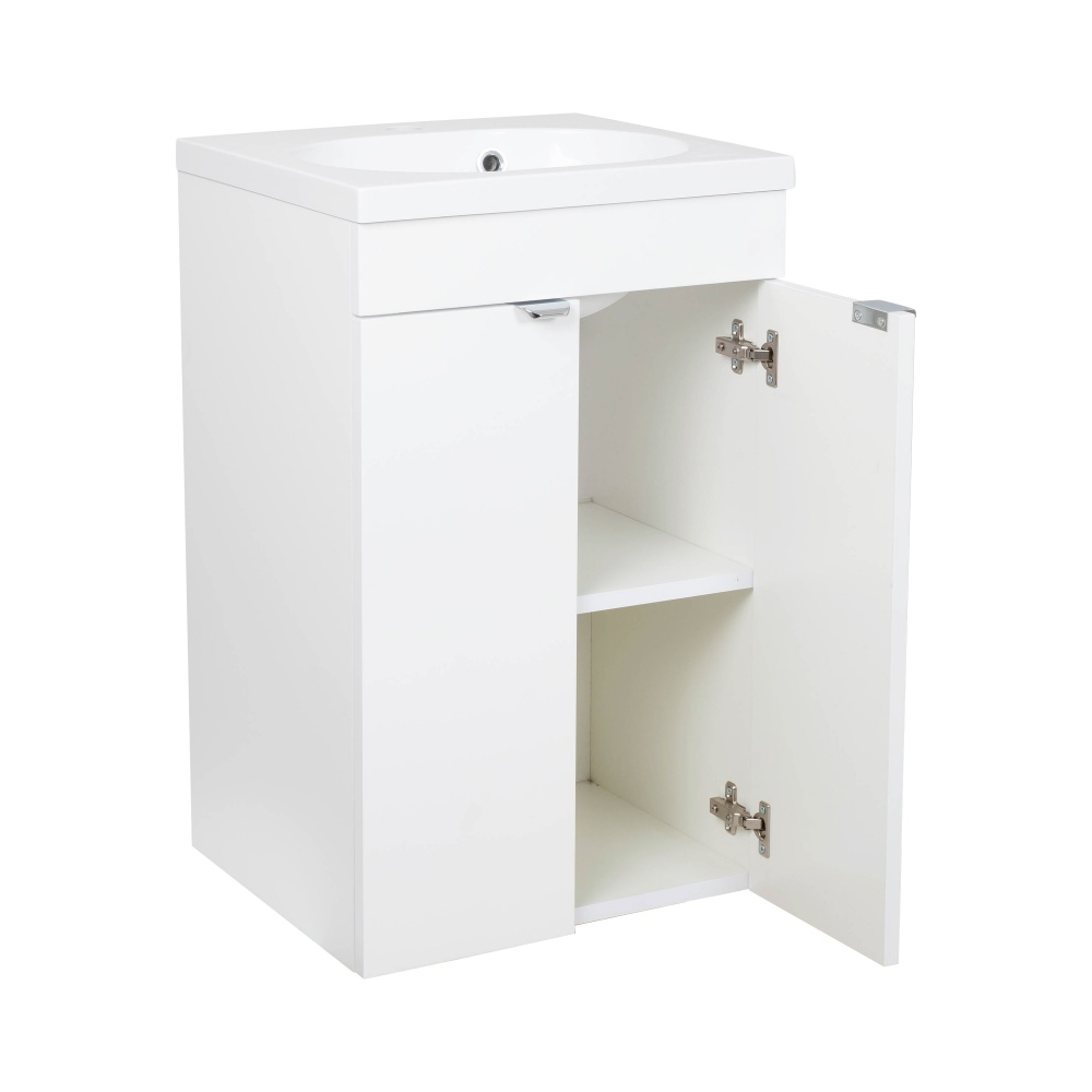 Тумба RIO білий мат з умивальником Status 44 см