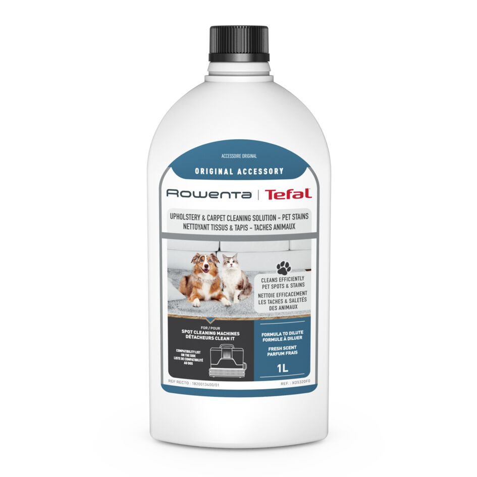 Жидкость для пылесоса Rowenta XD5320F0 для очистки мягкой мебели и ковров Pet Stains 1 л XD5320F0 — фото 1
