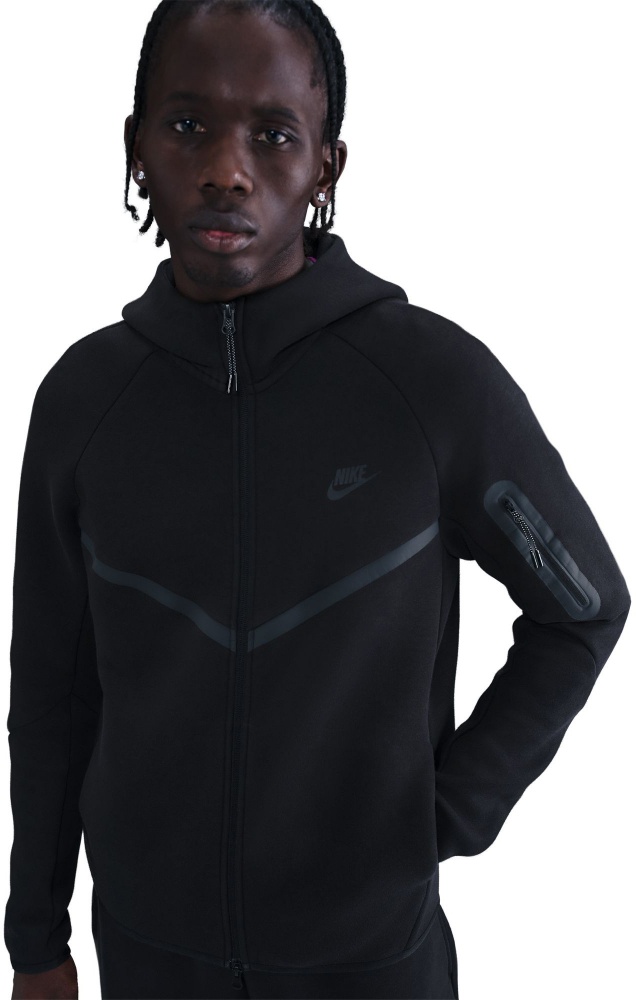 Джемпер Nike M NK TCH FLC FZ WR Hoodie HV0949-010 р.M черный