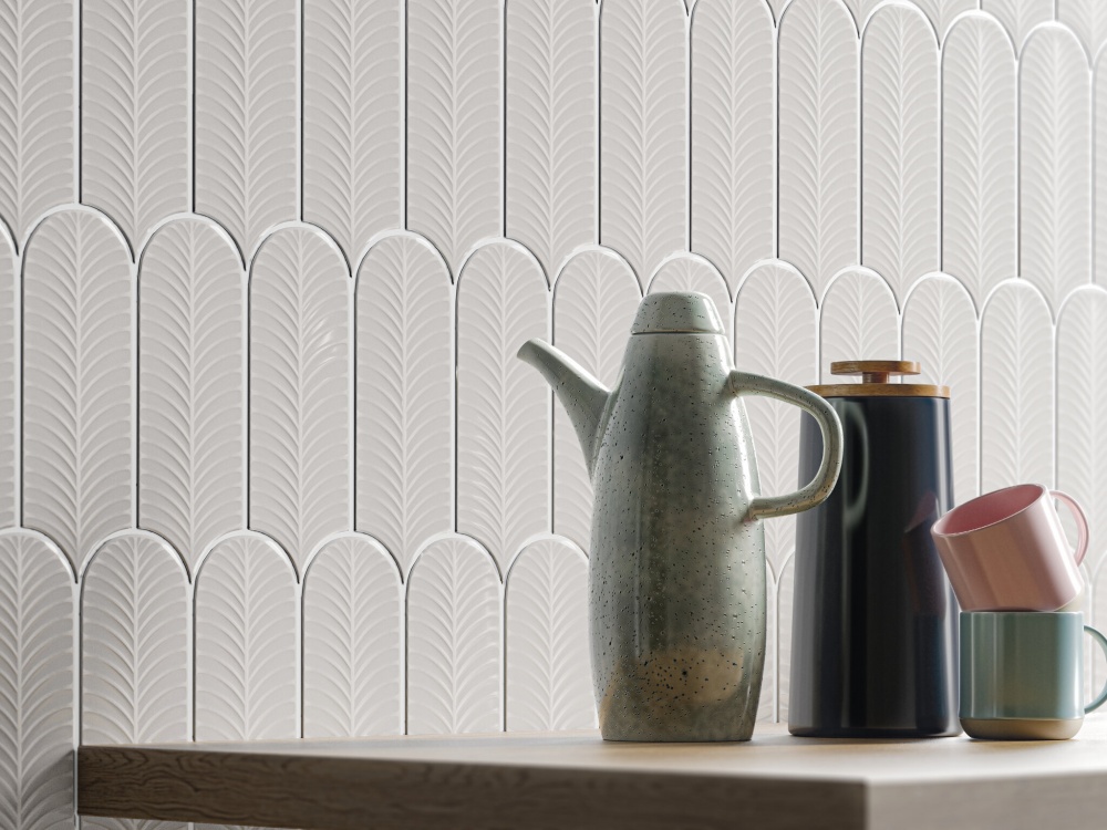 Плитка Cifre Alma Scale White brillo 8x21,5 см