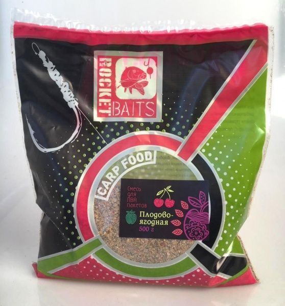 Прикормка Rocket Baits для ПВА пакетов 500 г фруктовый/ ягоды