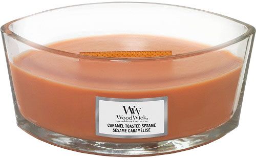 Свеча ароматическая Woodwick Ellipse Caramel Toasted Sesam 453 г 