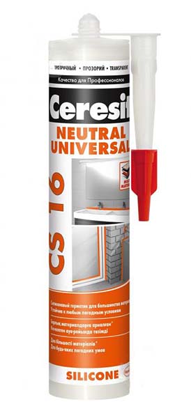 Герметик силіконовий Ceresit CS 16 Універсальний нейтральний прозорий 280мл