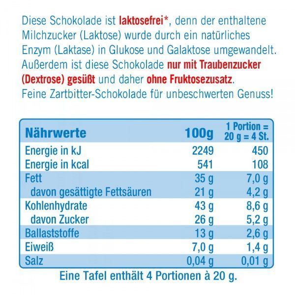 Шоколад Frankonia Zartbitter Черный без лактозы с декстрозой 80 г
