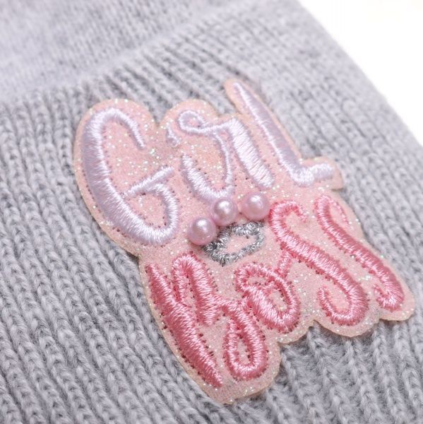 Шапочка дитяча для дівчинки Kraft+ 2546 р.50-52 світло-сірий 