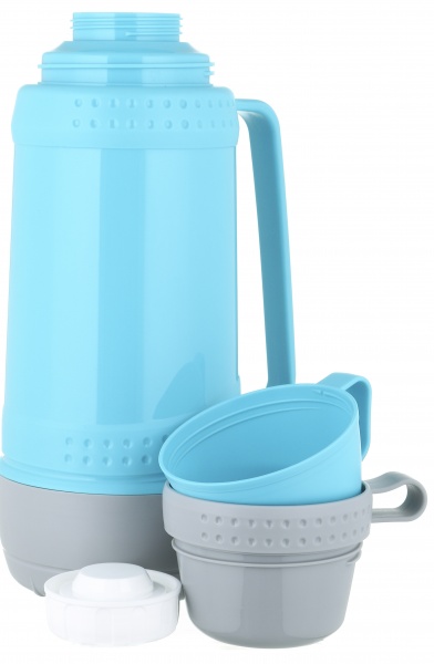 Термос Mercury со стеклянной колбой голубой 1800 мл Flamberg Smart Kitchen