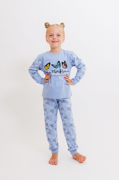Пижама для девочек KOSTA р.110–116 голубой 2383-7 