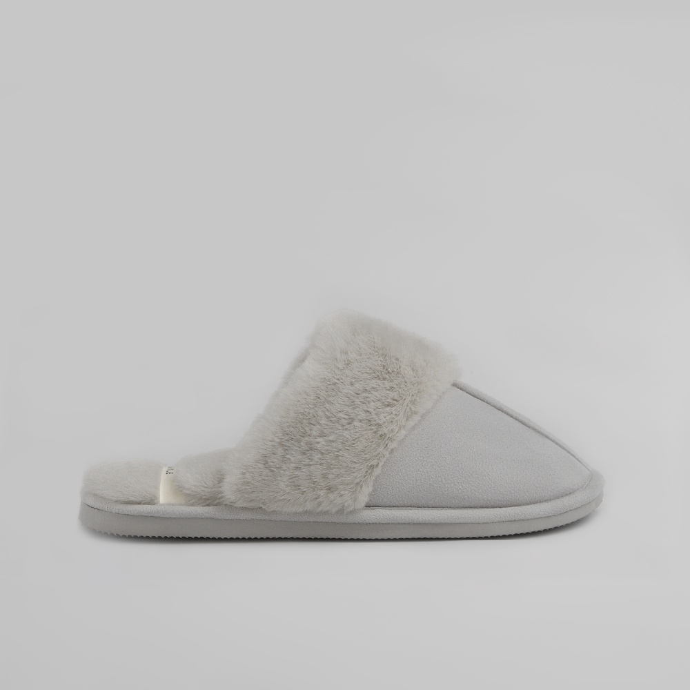 Тапки домашние Twins HS-LUX замшевые с меховым выворотом р.36/37 светло-серый