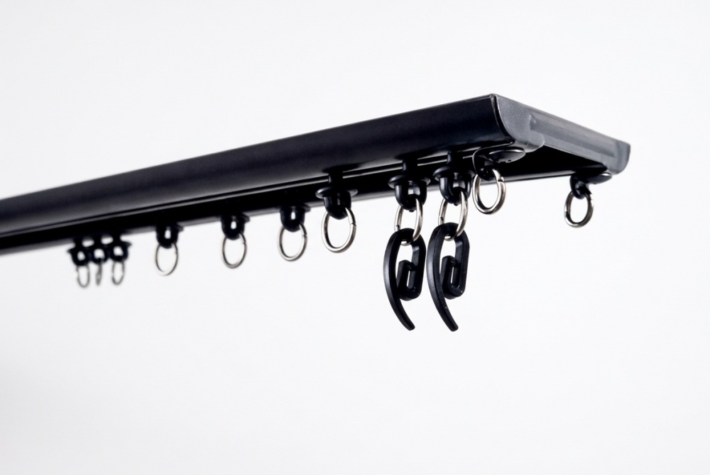 Карниз Karniz plus MS-2 двойной 150 см черный 1 шт.