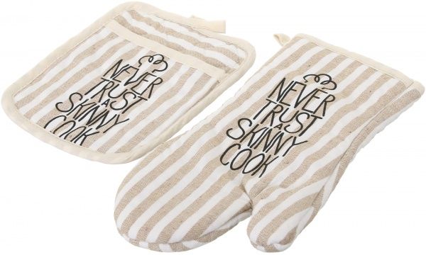 Набір кухонний прихватка та рукавиця Cook 18x33 см бежевий UP! (Underprice) 